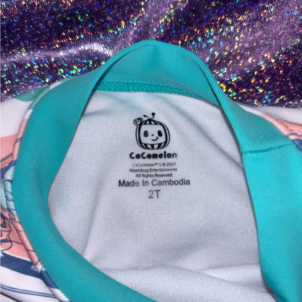 Coco Melon Swim Rash Guard Top - Picture 5 of 7